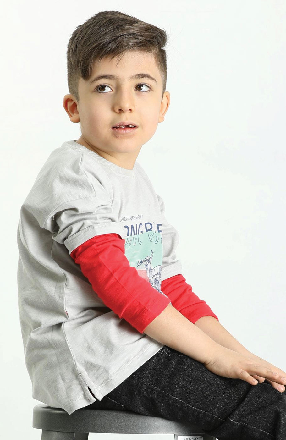 بلوز یکرو اسلپ آستین دو تکه