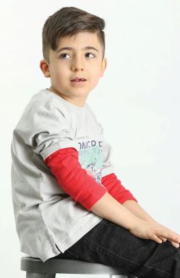 بلوز یکرو اسلپ آستین دو تکه