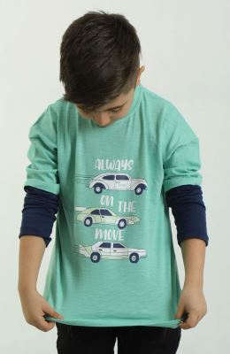 بلوز یکرو اسلپ آستین دو تکه