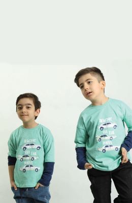 بلوز یکرو اسلپ آستین دو تکه