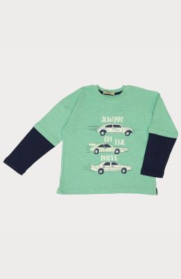 بلوز یکرو اسلپ آستین دو تکه