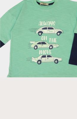 بلوز یکرو اسلپ آستین دو تکه