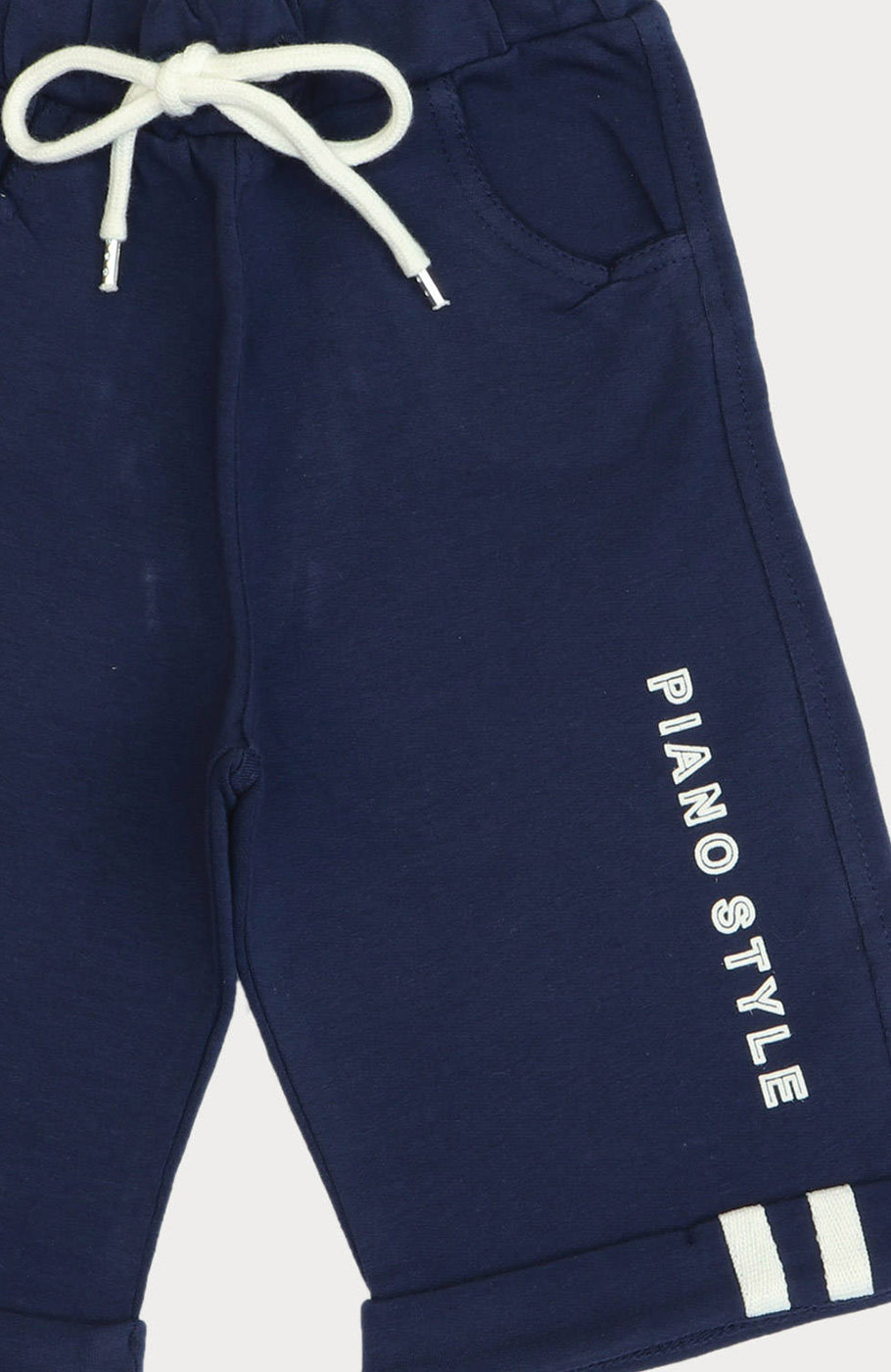 شلوارک دورس دو نخ دمپا نوار کتان دار