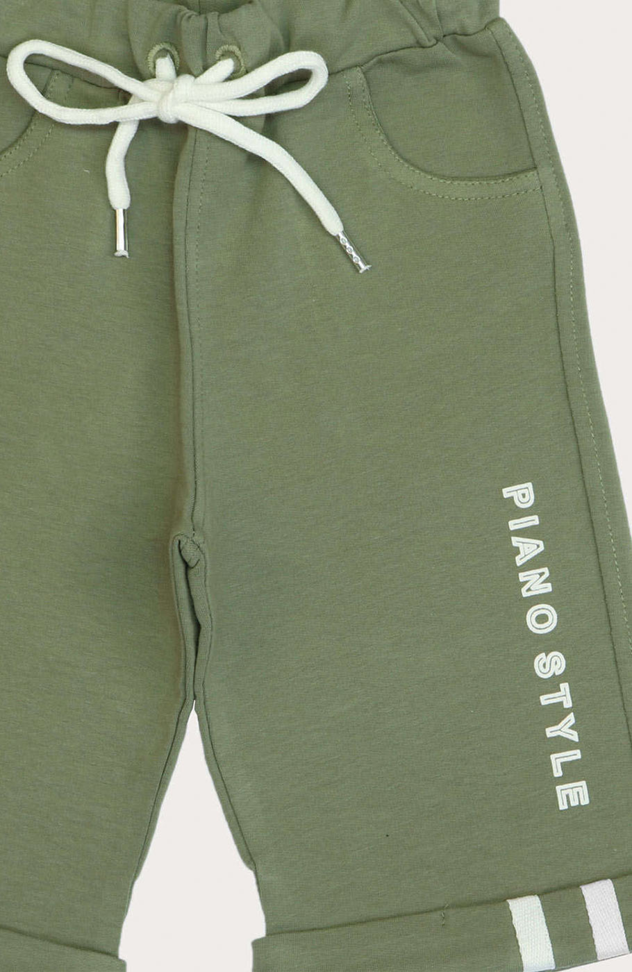 شلوارک دورس دو نخ دمپا نوار کتان دار