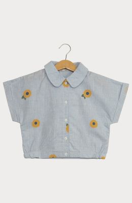 شومیز لینن اسلپ آستین کوتاه