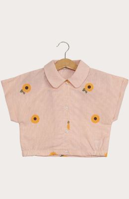 شومیز لینن اسلپ آستین کوتاه