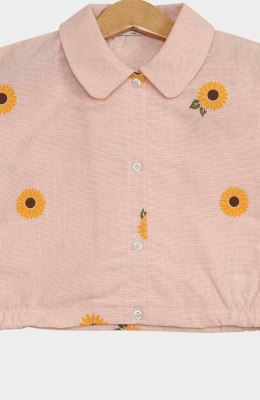 شومیز لینن اسلپ آستین کوتاه