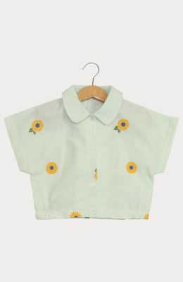 شومیز لینن اسلپ آستین کوتاه