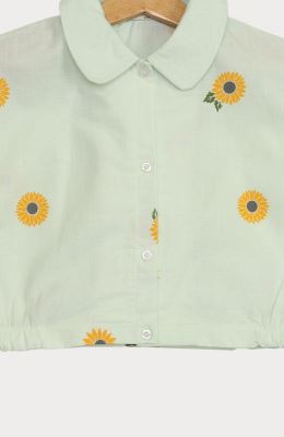 شومیز لینن اسلپ آستین کوتاه