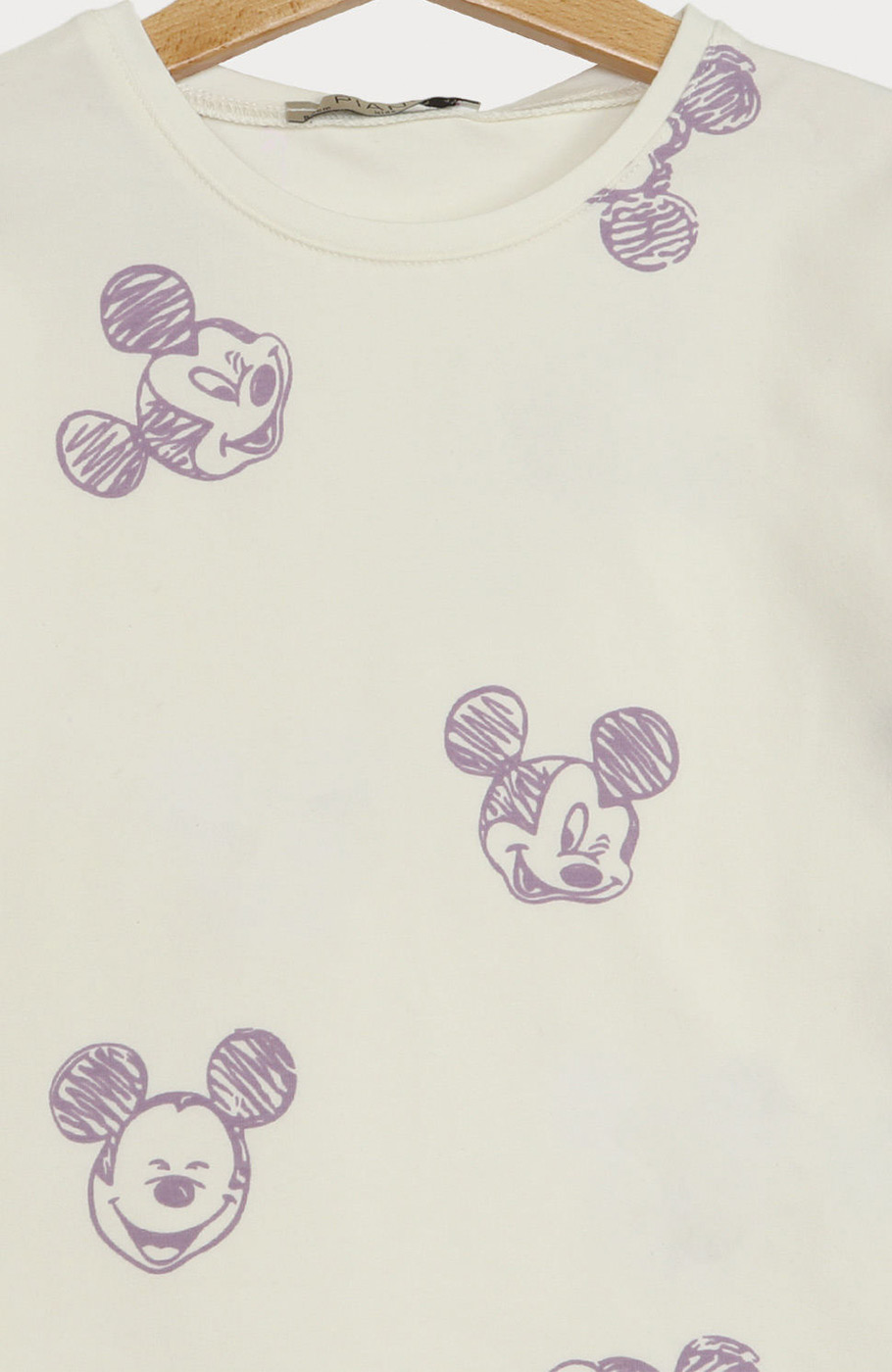 تیشرت یکرو لایکرا آستین افتاده