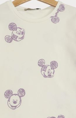 تیشرت یکرو لایکرا آستین افتاده