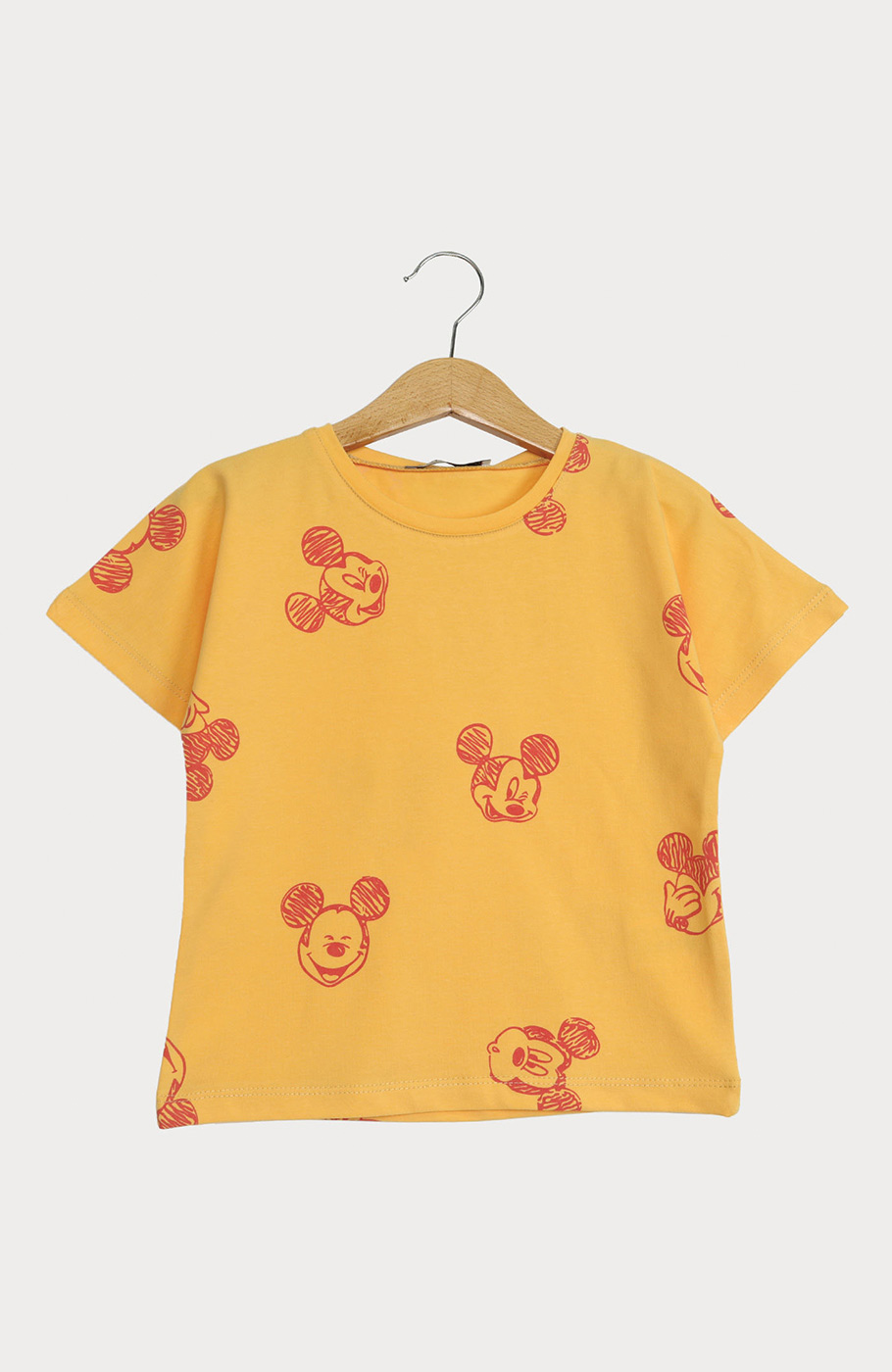 تیشرت یکرو لایکرا آستین افتاده