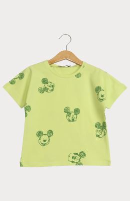 تیشرت یکرو لایکرا آستین افتاده