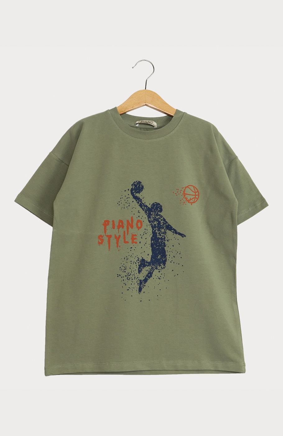 تیشرت یکرو لایکرا آستین افتاده