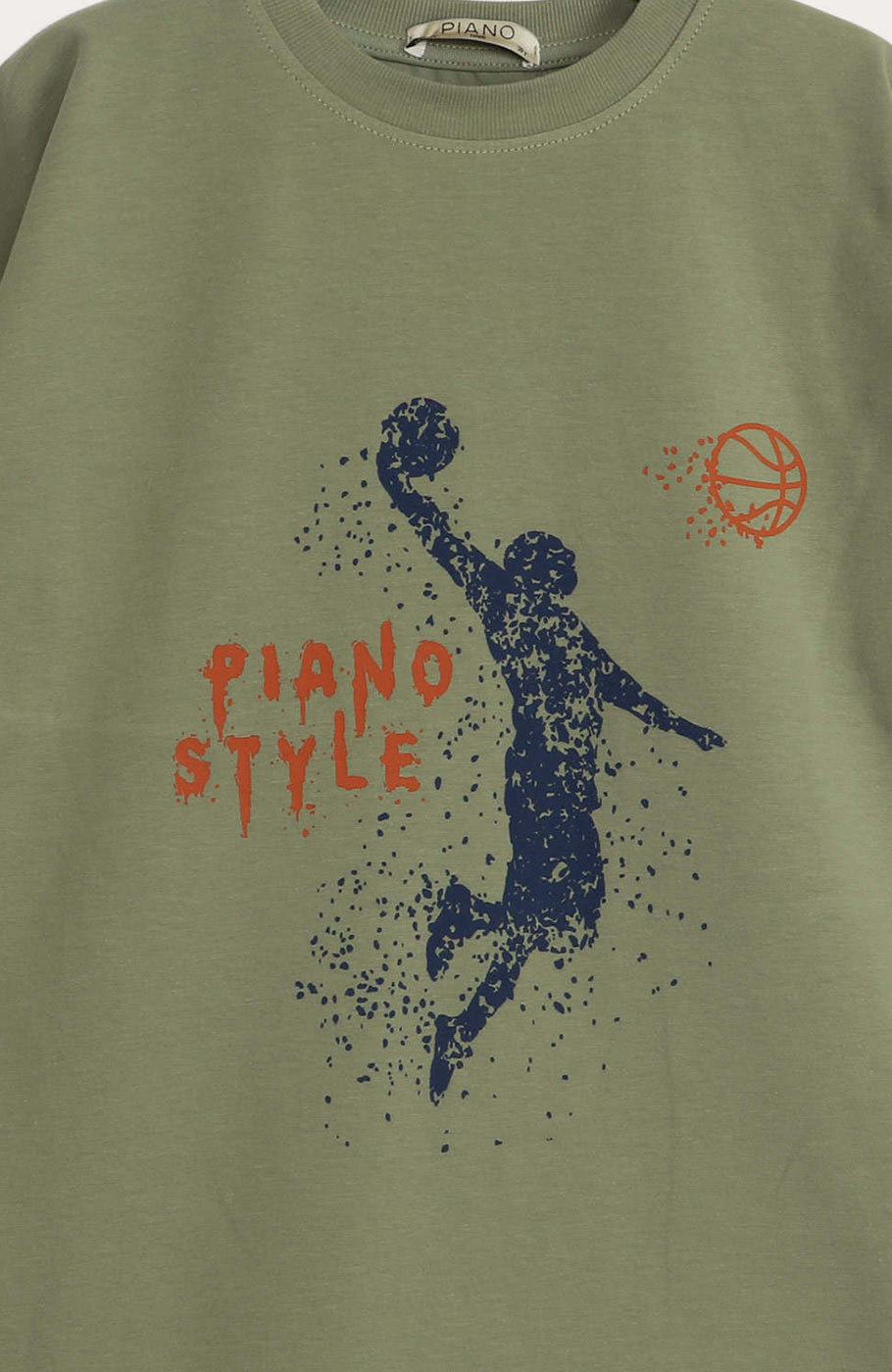 تیشرت یکرو لایکرا آستین افتاده