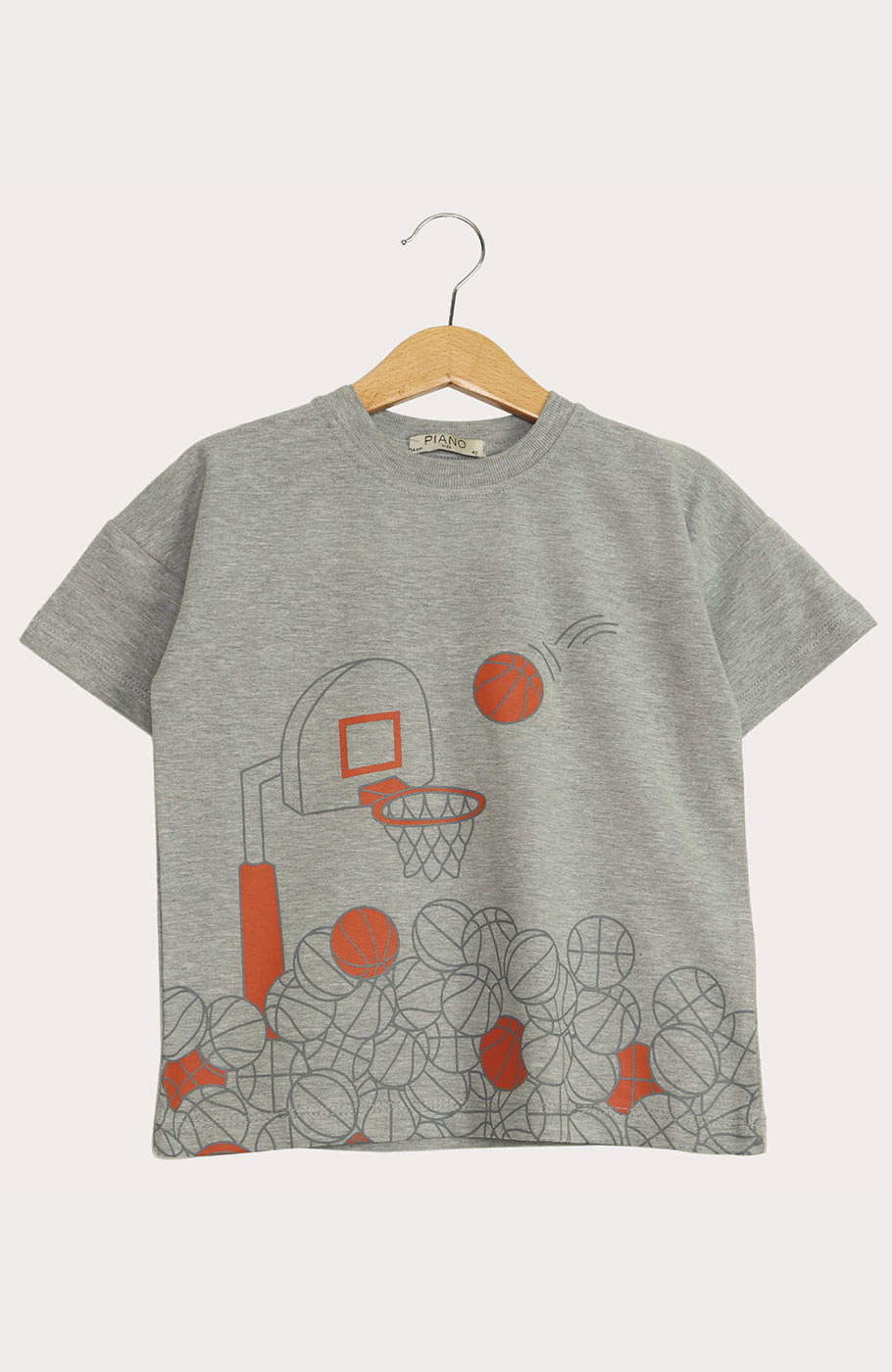 تیشرت یکرو لایکرا آستین افتاده