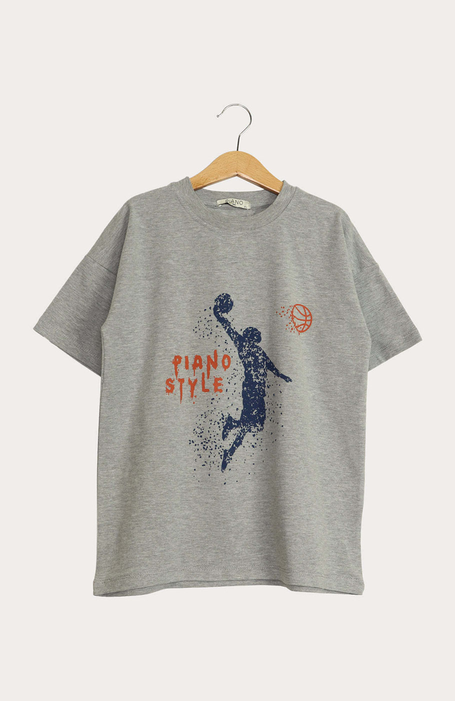 تیشرت یکرو لایکرا آستین افتاده