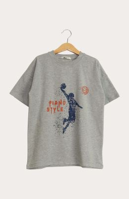 تیشرت یکرو لایکرا آستین افتاده