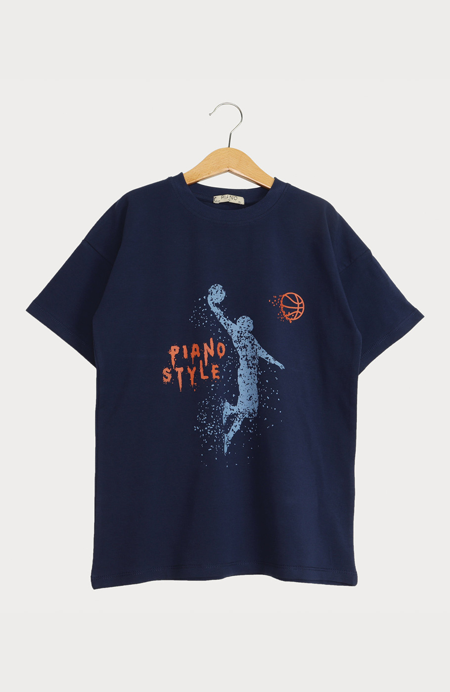 تیشرت یکرو لایکرا آستین افتاده