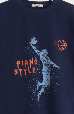 تیشرت یکرو لایکرا آستین افتاده