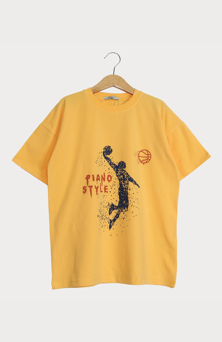 تیشرت یکرو لایکرا آستین افتاده