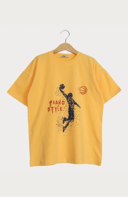 تیشرت یکرو لایکرا آستین افتاده