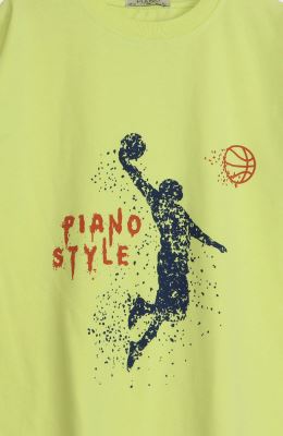 تیشرت یکرو لایکرا آستین افتاده