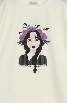 تیشرت یکرو لایکرا آستین افتاده پاکتی