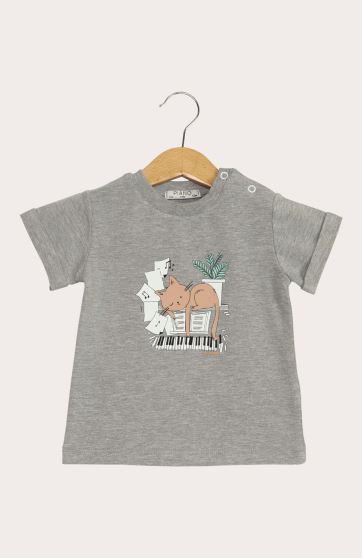 تیشرت یکرو لایکرا آستین پاکتی