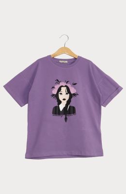 تیشرت یکرو لایکرا آستین افتاده پاکتی