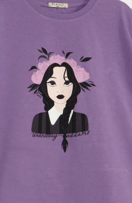 تیشرت یکرو لایکرا آستین افتاده پاکتی