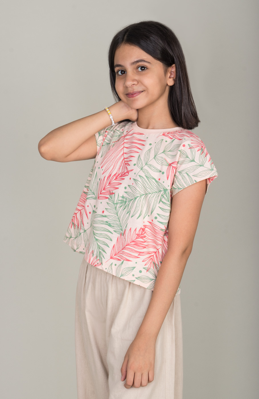 نیم تنه یکرو لایکرا اسلپ آستین کوتاه