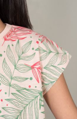 نیم تنه یکرو لایکرا اسلپ آستین کوتاه