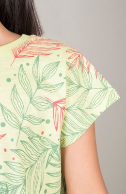 نیم تنه یکرو لایکرا اسلپ آستین کوتاه