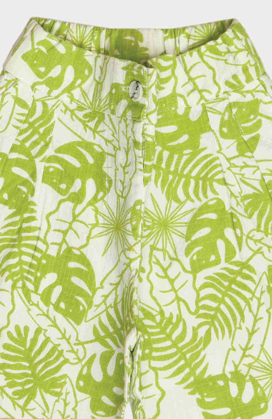 شلوارک لینن اسلپ تمام چاپ هاوایی