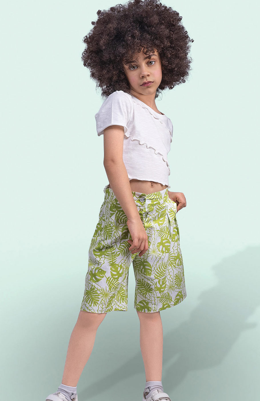 شلوارک لینن اسلپ تمام چاپ هاوایی