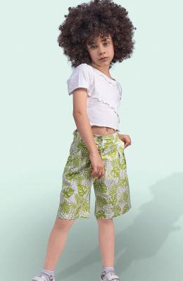 شلوارک لینن اسلپ تمام چاپ هاوایی