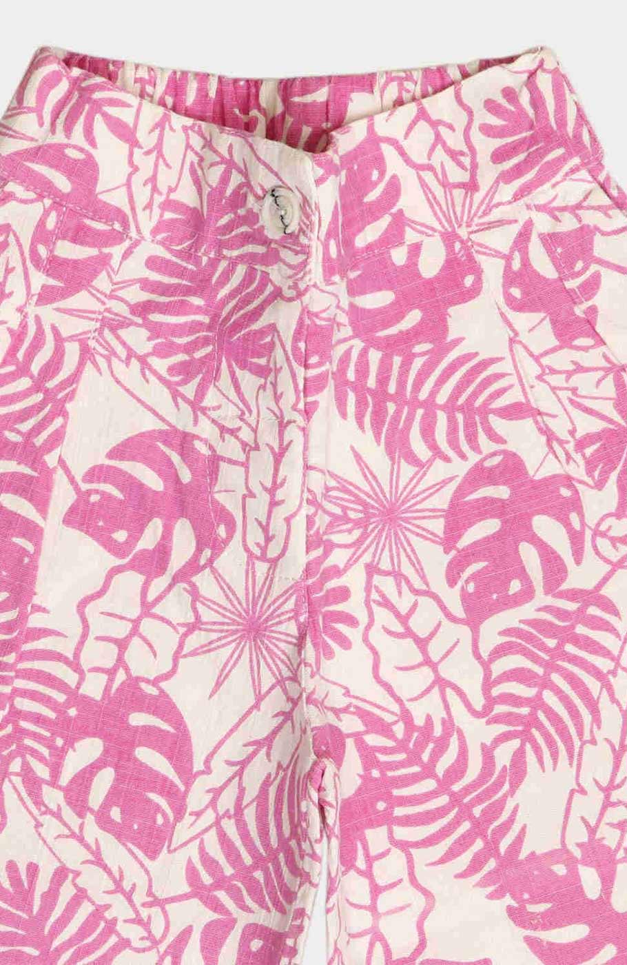 شلوارک لینن اسلپ تمام چاپ هاوایی