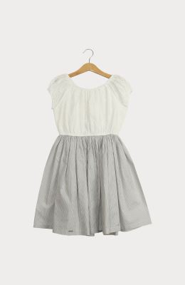 پیراهن آستین حلقه ای یقه قایقی