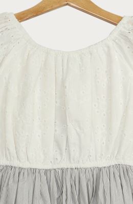 پیراهن آستین حلقه ای یقه قایقی