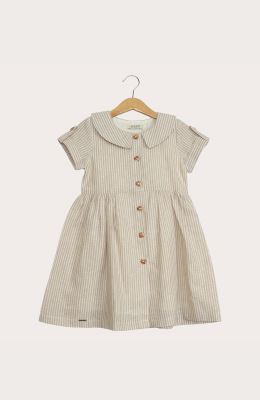 پیراهن آستین کوتاه دکمه دار یقه ب ب