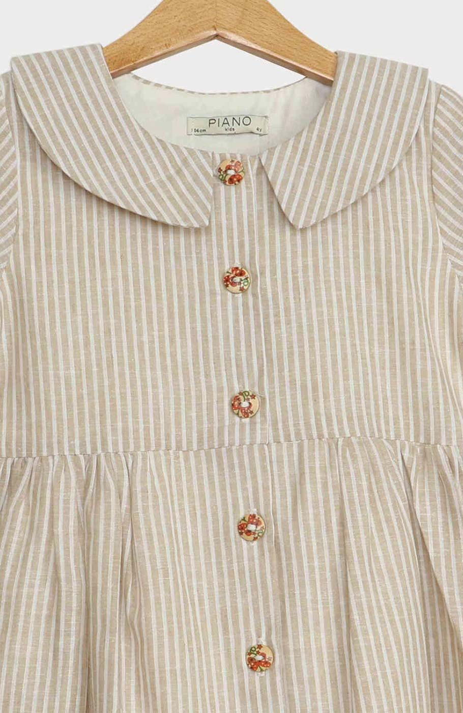 پیراهن آستین کوتاه دکمه دار یقه ب ب