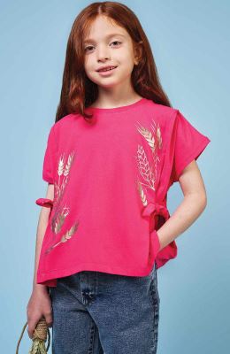 تیشرت یکرو لایکرا پهلو گره دار