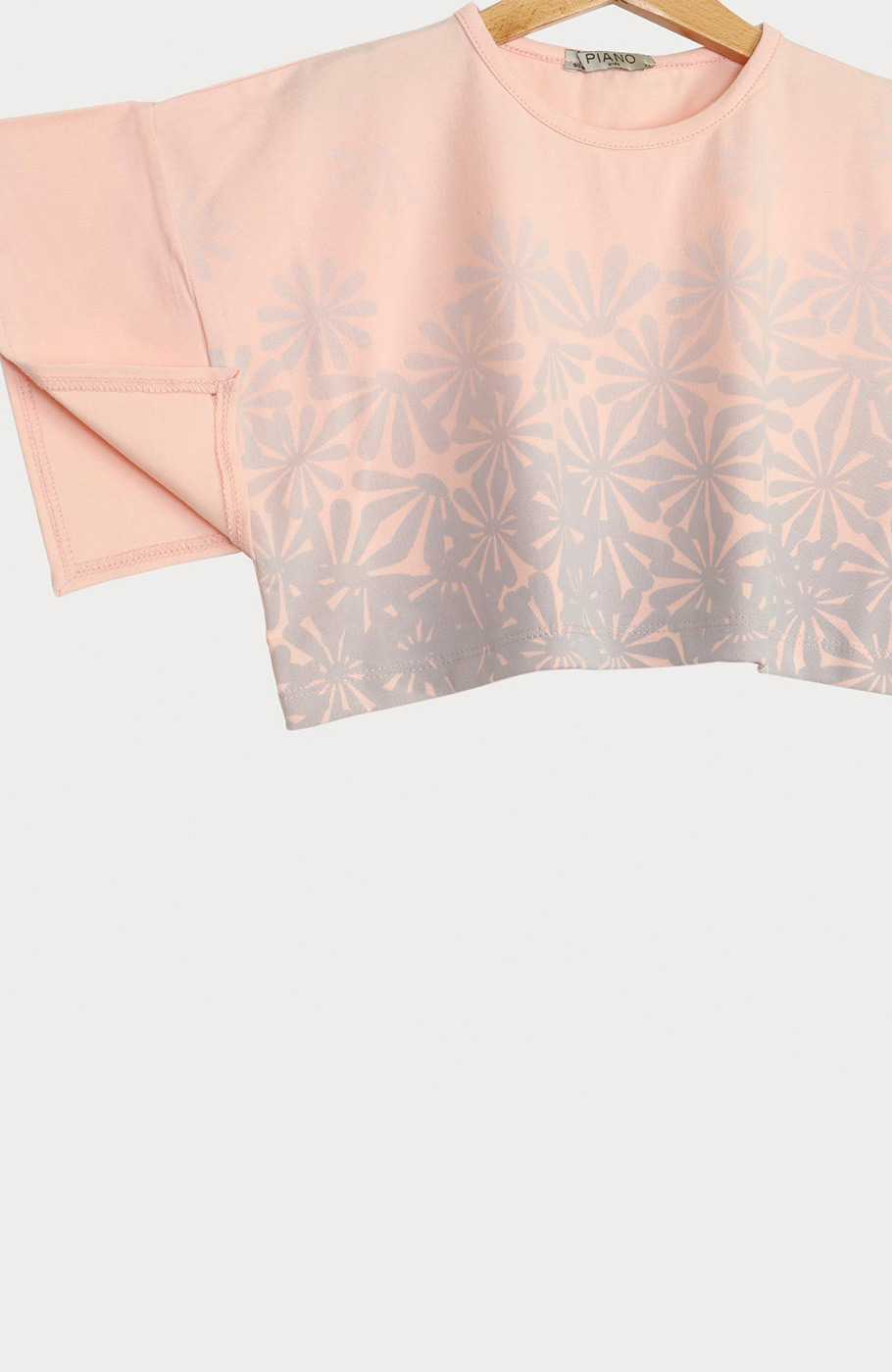 تیشرت یکرو لایکرا والان دار (ست با کد 10199)