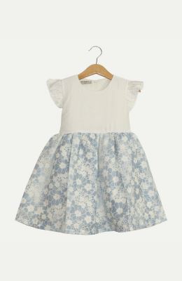 پیراهن گلدار آستین کوتاه فرشته 