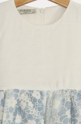 پیراهن گلدار آستین کوتاه فرشته 