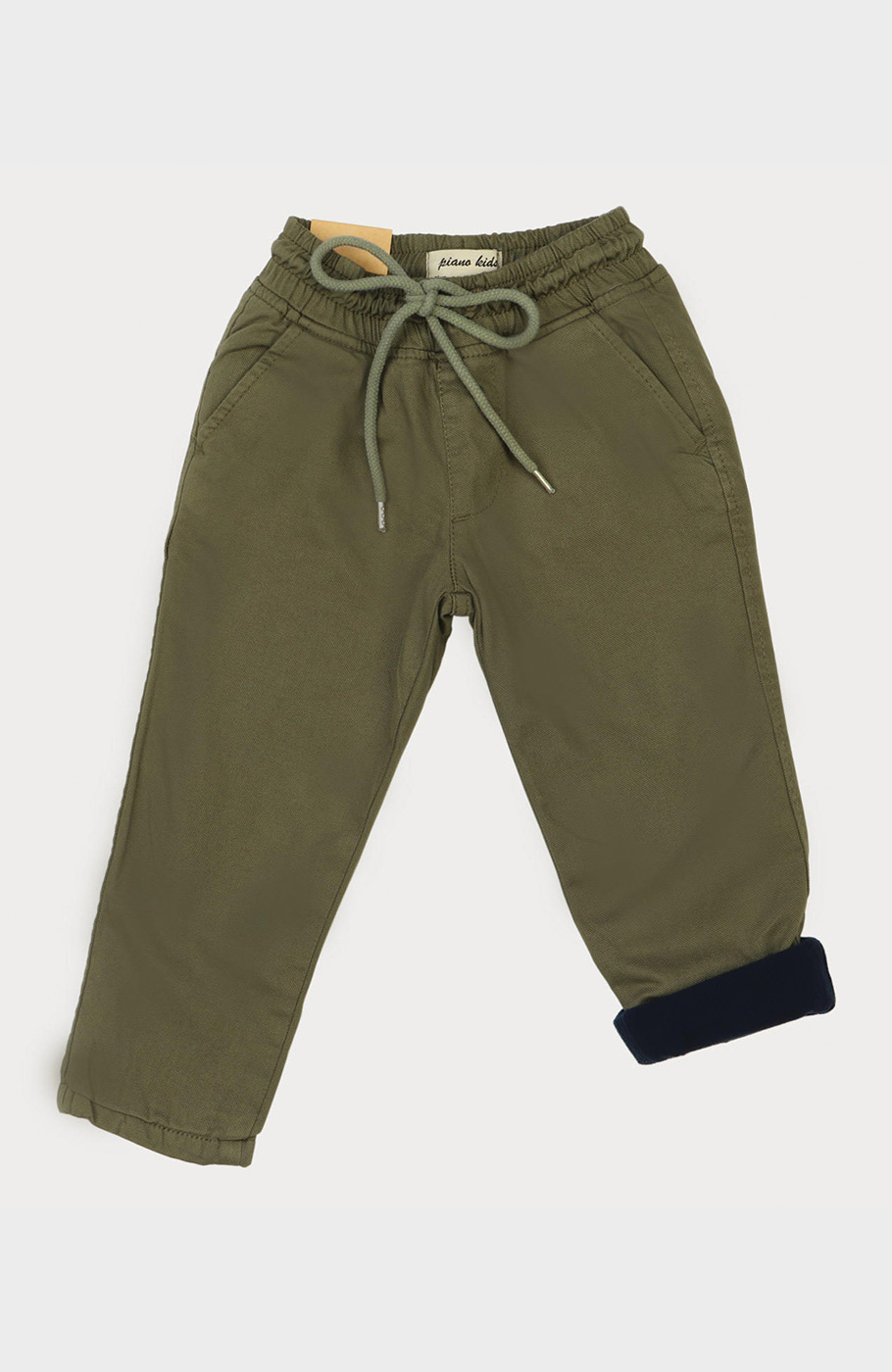 شلوار کتان لاینر دار برش دار