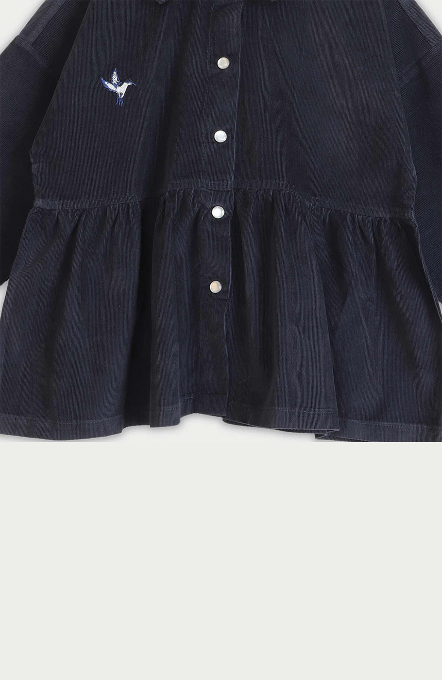 شومیز مخمل کبریتی آستین بلند چین دار