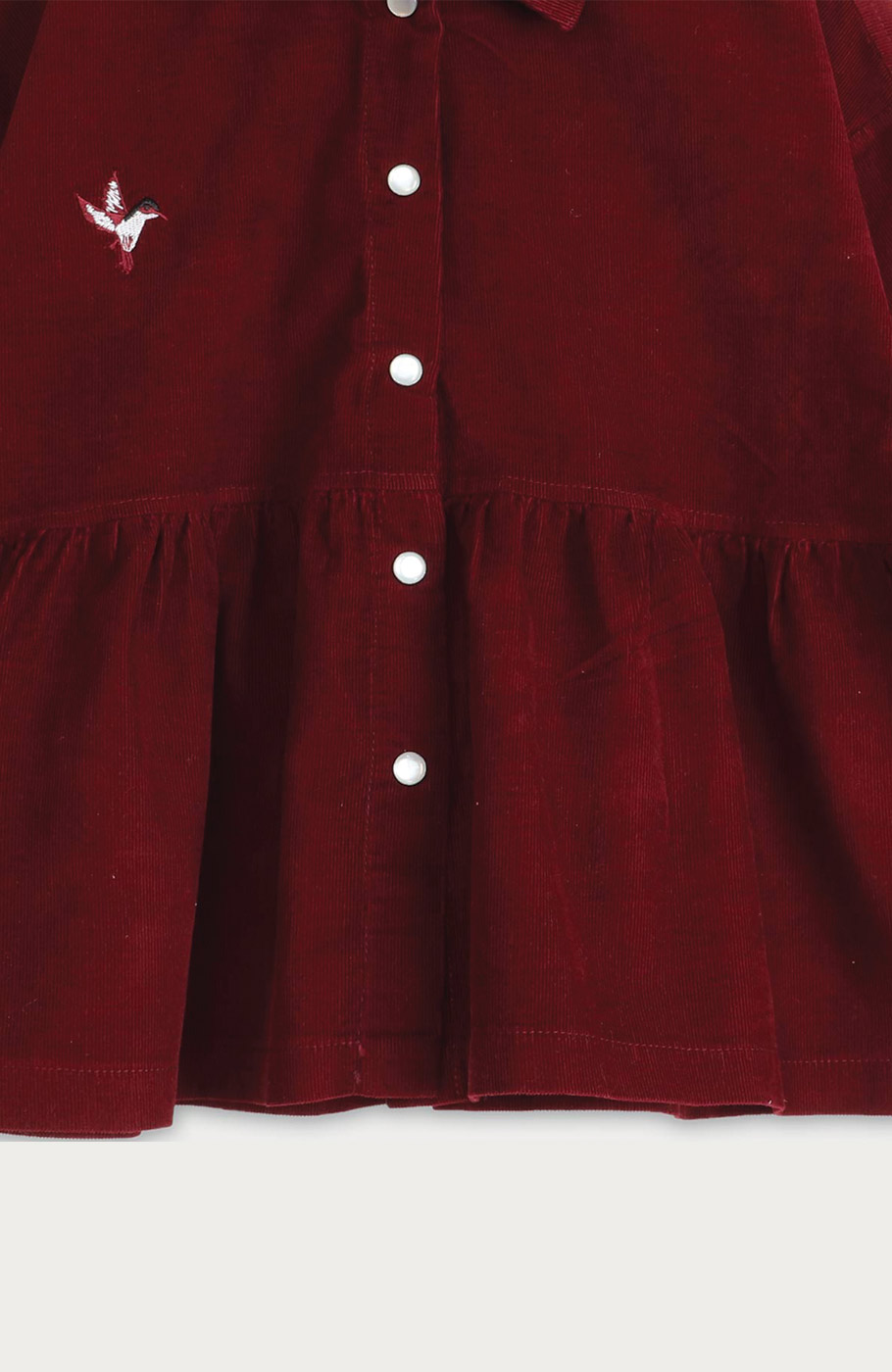 شومیز مخمل کبریتی آستین بلند چین دار