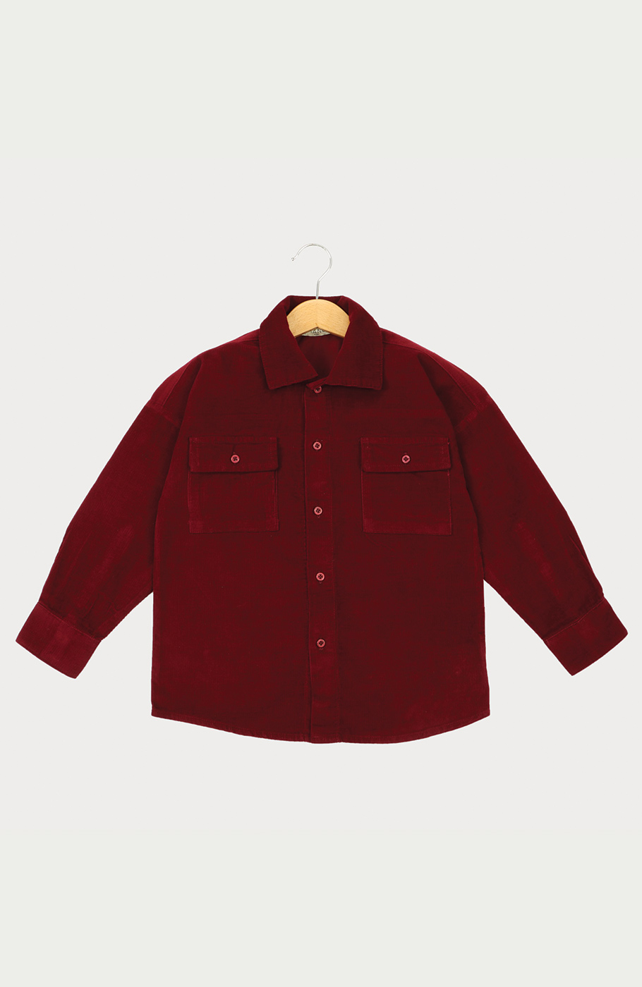 شومیز مخمل کبریتی آستین بلند